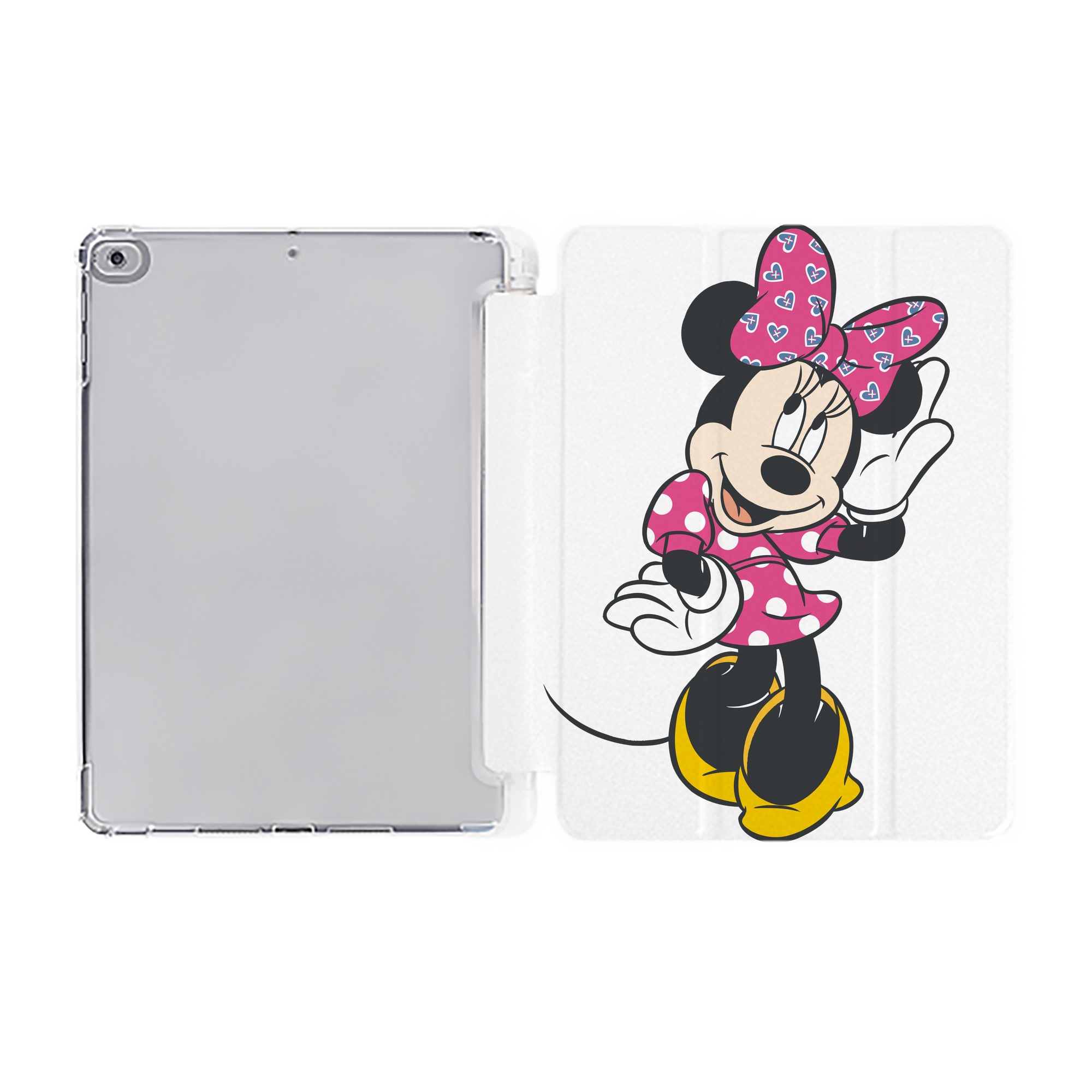 （画像用） ミッキーマウス Mickey Mouse IPad ケース ペン収納付き 三つ折りスタンド PUレザー×シリコン 対応機種9.5/10.5/10.9インチ